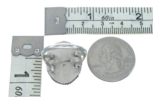 Oyster Shell Navajo Sterling Silver Ring Size 7-3/4 NN20099