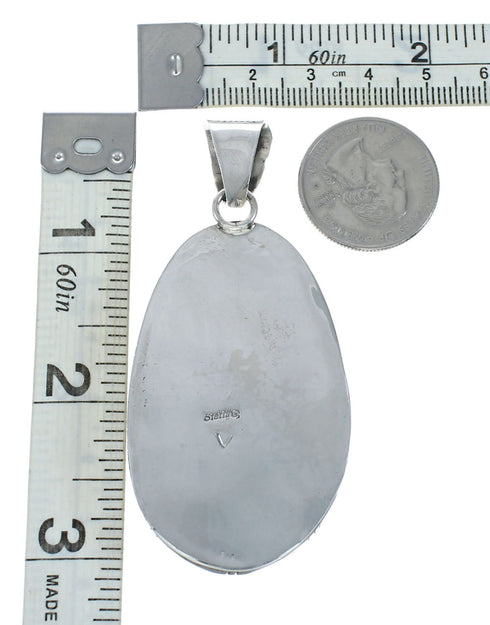 Navajo Native American Turquoise Sterling Silver Pendant NN20056