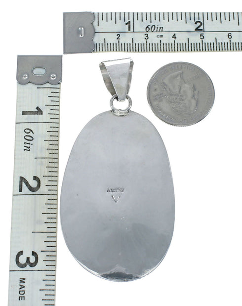Navajo Native American Turquoise Sterling Silver Pendant NN20058