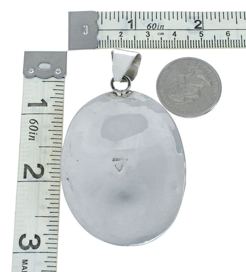 Navajo Native American Turquoise Sterling Silver Pendant NN20067