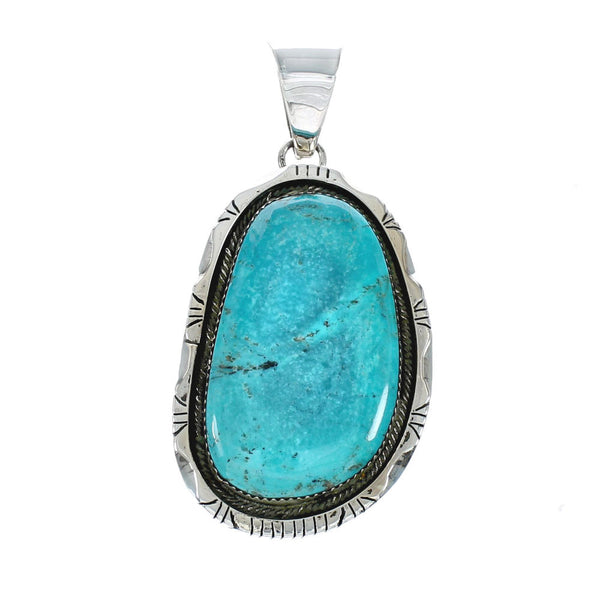 Navajo Native American Turquoise Sterling Silver Pendant NN20070