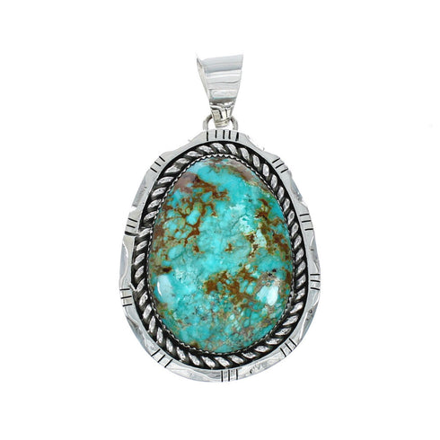 Navajo Native American Turquoise Sterling Silver Pendant NN20073