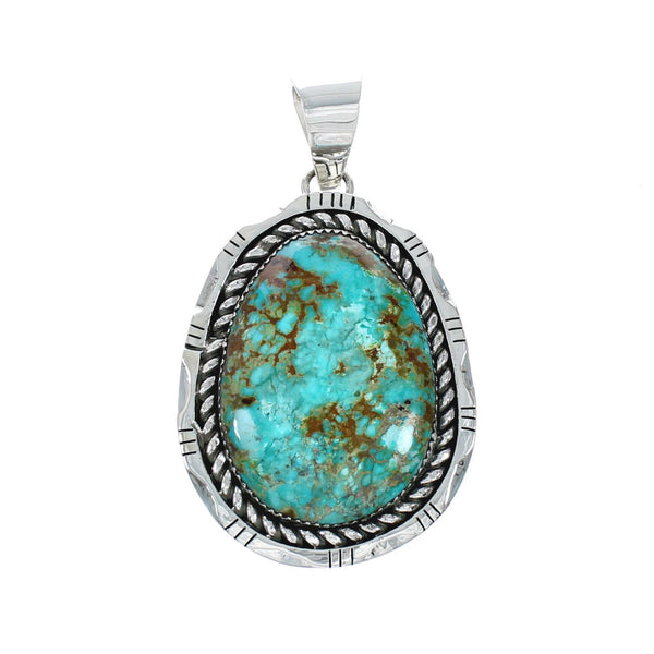 Navajo Native American Turquoise Sterling Silver Pendant NN20073