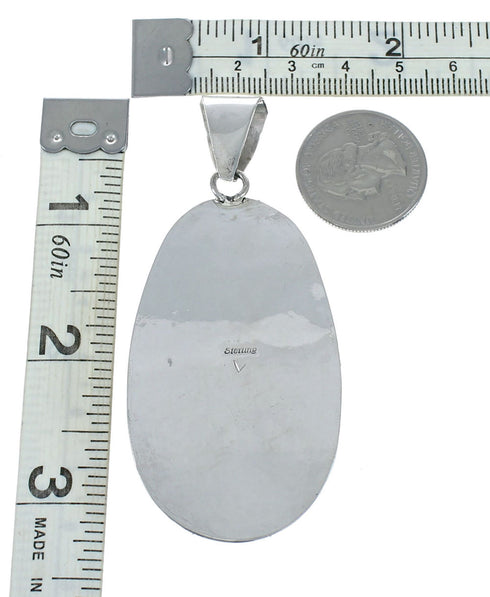 Navajo Native American Turquoise Sterling Silver Pendant NN20075
