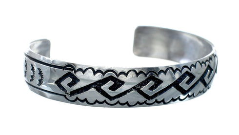 Genuine Sterling Silver Navajo Tommy And Rose Singer Cuff Bracelet NN20242