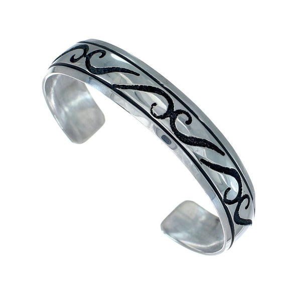 Genuine Sterling Silver Navajo Tommy And Rose Singer Cuff Bracelet NN20243