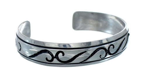 Genuine Sterling Silver Navajo Tommy And Rose Singer Cuff Bracelet NN20243