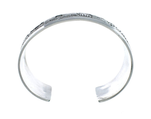 Native American Sterling Silver Storyteller Cuff Bracelet NN20238