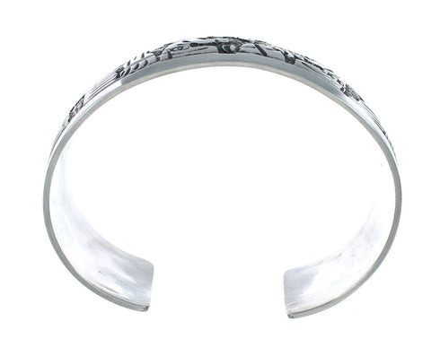 Native American Sterling Silver Storyteller Cuff Bracelet NN20239
