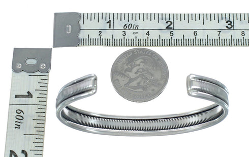 Native American Navajo Authentic Sterling Silver Cuff Bracelet NN20248