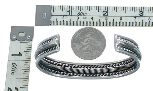 Authentic Sterling Silver Native American Navajo Cuff Bracelet NN20246