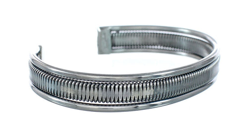 Native American Navajo Authentic Sterling Silver Cuff Bracelet NN20247
