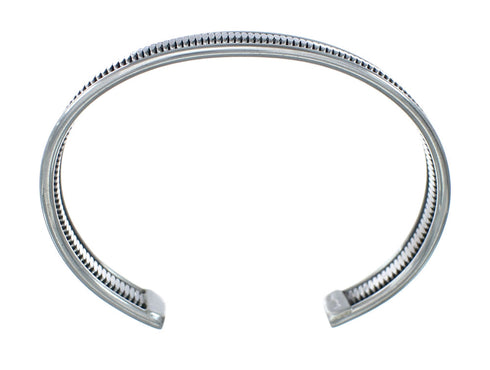 Native American Navajo Authentic Sterling Silver Cuff Bracelet NN20247