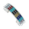 Multicolor Inlay Genuine Sterling Silver Zuni Cuff Bracelet NN20155