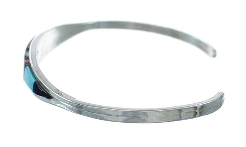 Zuni Multicolor Inlay Sterling Silver Cuff Bracelet NN20130