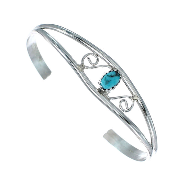 Turquoise Sterling Silver Navajo Cuff Bracelet NN20118