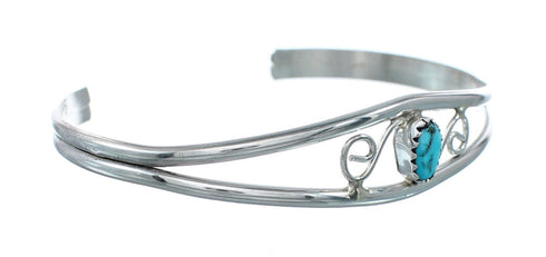 Turquoise Sterling Silver Navajo Cuff Bracelet NN20118