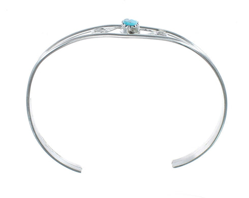 Turquoise Sterling Silver Navajo Cuff Bracelet NN20118
