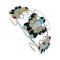 Zuni Indian Multicolor Sterling Silver Butterfly Inlay Cuff Bracelet NN20139