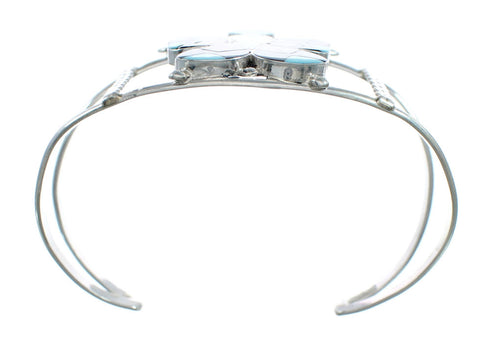 Zuni Indian Multicolor Sterling Silver Butterfly Inlay Cuff Bracelet NN20150