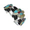 Multicolor Silver Hummingbird And Flower Zuni Bracelet NN20152
