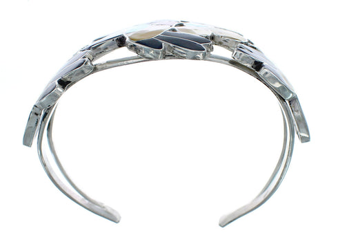 Multicolor Silver Hummingbird And Flower Zuni Bracelet NN20152