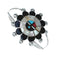 Zuni Multicolor Sunface Authentic Sterling Silver Cuff Bracelet NN20129
