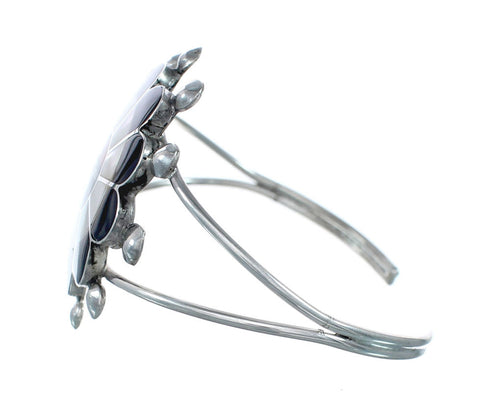 Zuni Multicolor Sunface Authentic Sterling Silver Cuff Bracelet NN20129