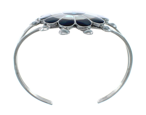 Zuni Multicolor Sunface Authentic Sterling Silver Cuff Bracelet NN20129