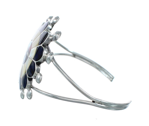 Zuni Multicolor Sunface Authentic Sterling Silver Cuff Bracelet NN20160