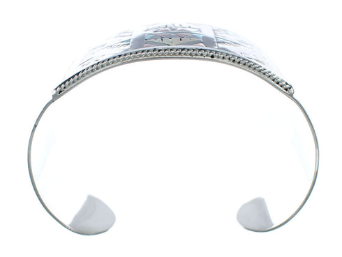 Multicolor Inlay Sterling Silver Zuni Cuff Bracelet NN20141