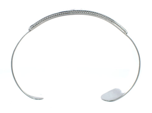 Genuine Sterling Silver Multicolor Navajo Cuff Bracelet NN20142