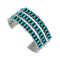 Zuni Turquoise Needlepoint Genuine Sterling Silver Cuff Bracelet NN20170