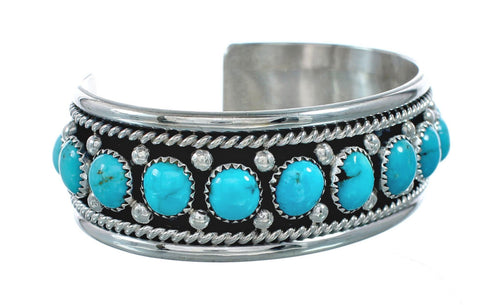 Turquoise Native American Authentic Sterling Silver Cuff Bracelet NN20190