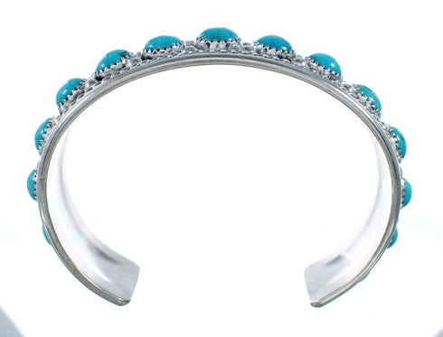 Turquoise Native American Authentic Sterling Silver Cuff Bracelet NN20190
