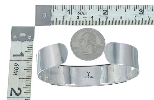 Native American Sterling Silver Turquoise Needlepoint Cuff Bracelet NN20186