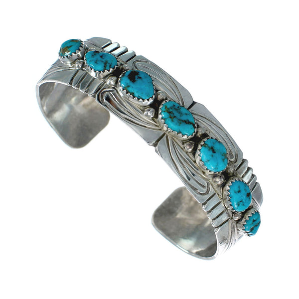 Native American Navajo Turquoise Sterling Silver Cuff Bracelet NN20177