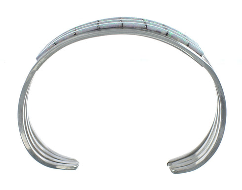 Zuni Genuine Sterling Silver Opal Cuff Bracelet Jewelry NN20180