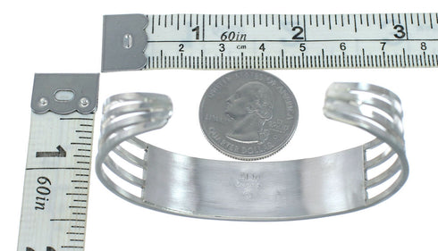 Zuni Genuine Sterling Silver Opal Cuff Bracelet Jewelry NN20180