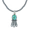 Navajo Turquoise Sterling Silver Old Pawn Bead Necklace NX11485