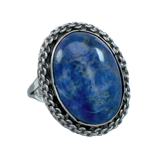 Denim Lapis Navajo Sterling Silver Ring Size 7-1/4 NN20193
