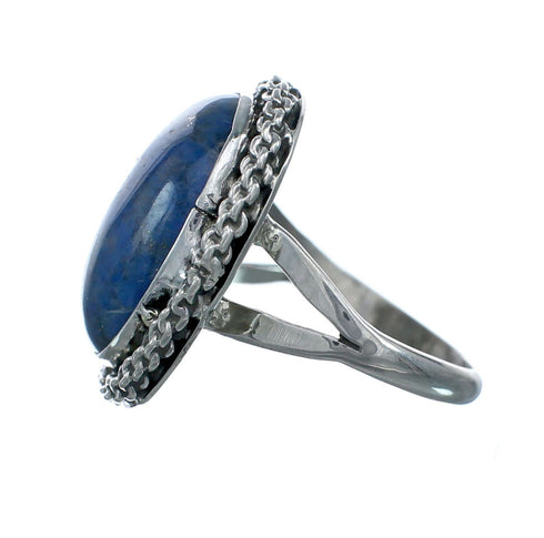 Denim Lapis Navajo Sterling Silver Ring Size 7-1/4 NN20193