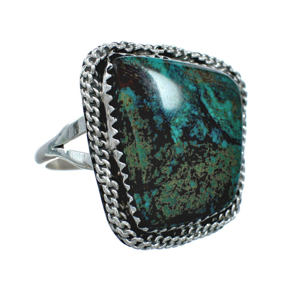 American Indian Genuine Sterling Silver Kingman Turquoise Ring Size 9-1/4 NN20218