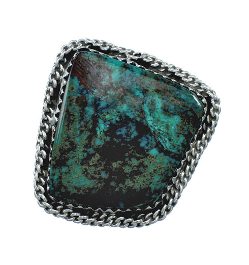 American Indian Genuine Sterling Silver Kingman Turquoise Ring Size 9-1/4 NN20218