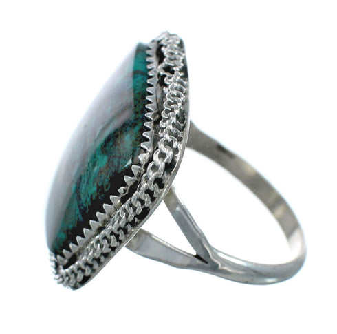 American Indian Genuine Sterling Silver Kingman Turquoise Ring Size 9-1/4 NN20218