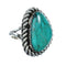 American Indian Genuine Sterling Silver Kingman Turquoise Ring Size 8-1/4 NN20227