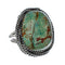American Indian Genuine Sterling Silver Kingman Turquoise Ring Size 8 NN20211
