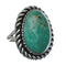American Indian Genuine Sterling Silver Kingman Turquoise Ring Size 7-1/4 NN20207