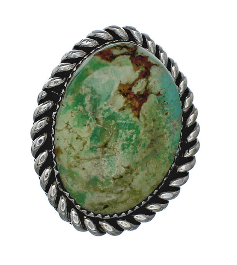 American Indian Genuine Sterling Silver Kingman Turquoise Ring Size 6-3/4 NN20208