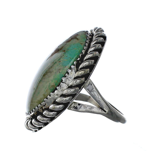 American Indian Genuine Sterling Silver Kingman Turquoise Ring Size 6-3/4 NN20208